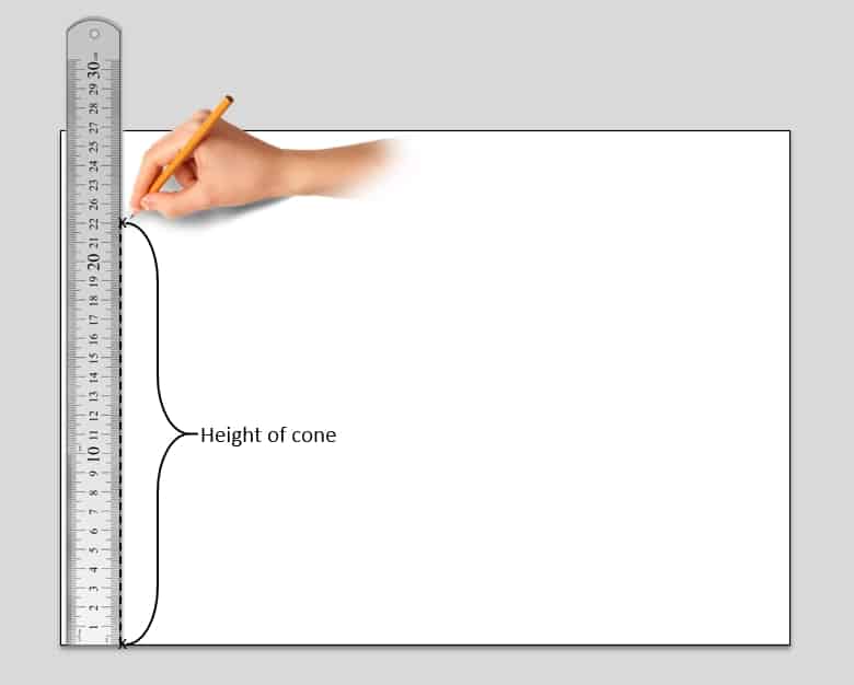 How to make a paper cone using a ruler