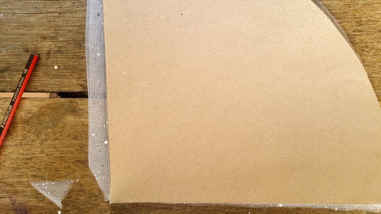 Cut the top corner off at an angle