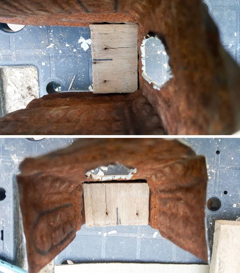 Once the sides have been bent, trim them to the correct width