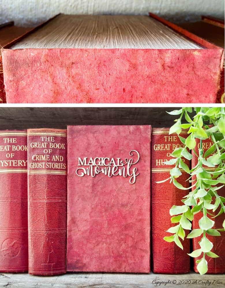 Add a little festive magic to your bookshelf with a book nook. These gorgeous miniature scenes captured in a book are trending right now and putting one together is easier than you think and whole bunch of fun too. #booknook #booktome #ACraftyMix #makingminiatures