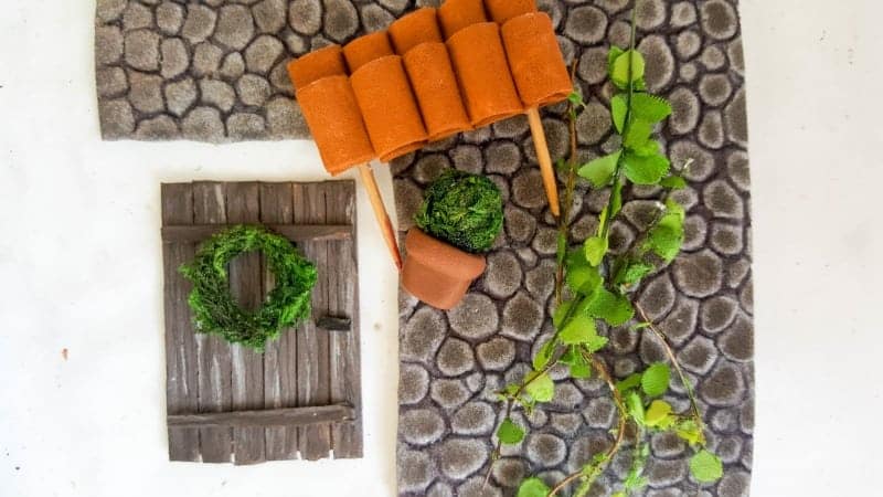All the miniature bits that will go inside the book nook.