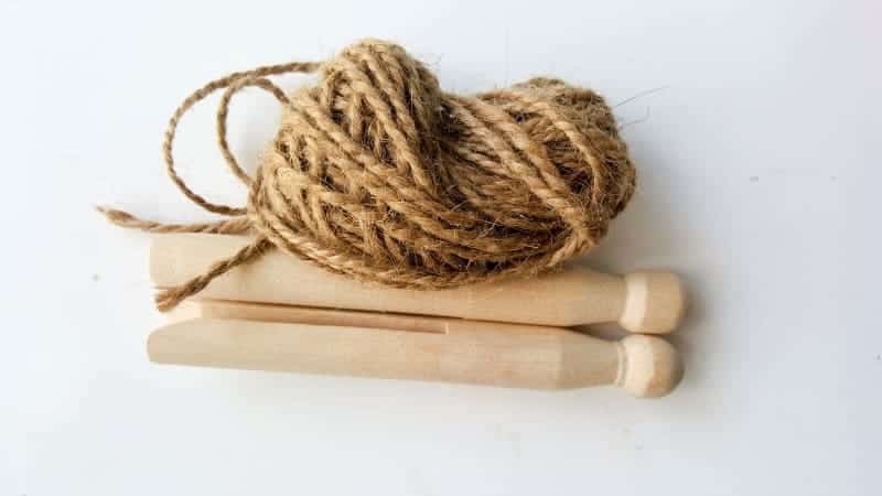 Pegs and Twine used for the Nativity Scene