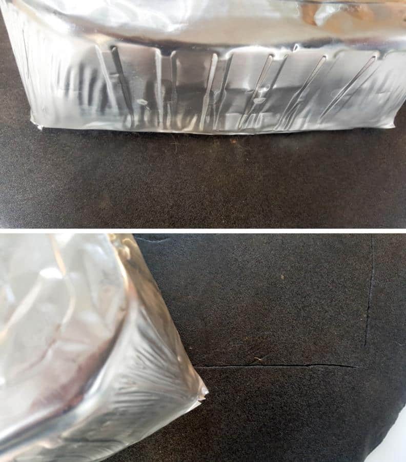 Trace around the aluminium container