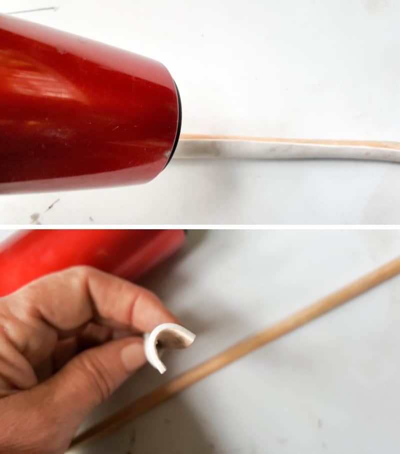 Applying heat to craft foam bends and shapes it