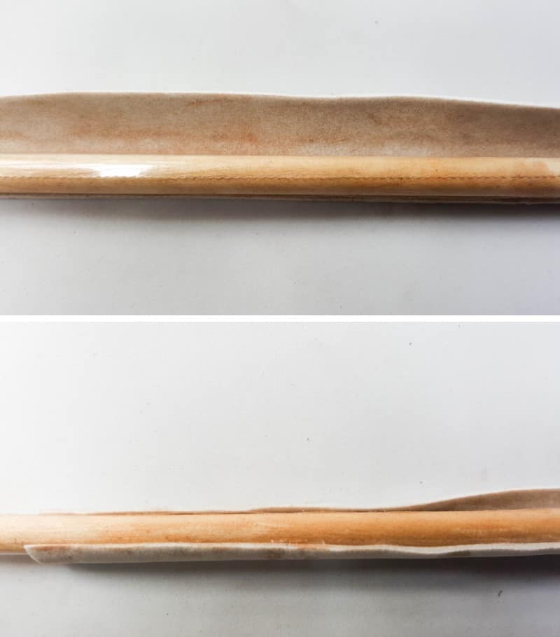 To make the terracotta roof tile wrap craft foam around a skewer