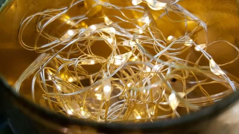 Place a few fairy lights inside the chalice for a beautiful effect