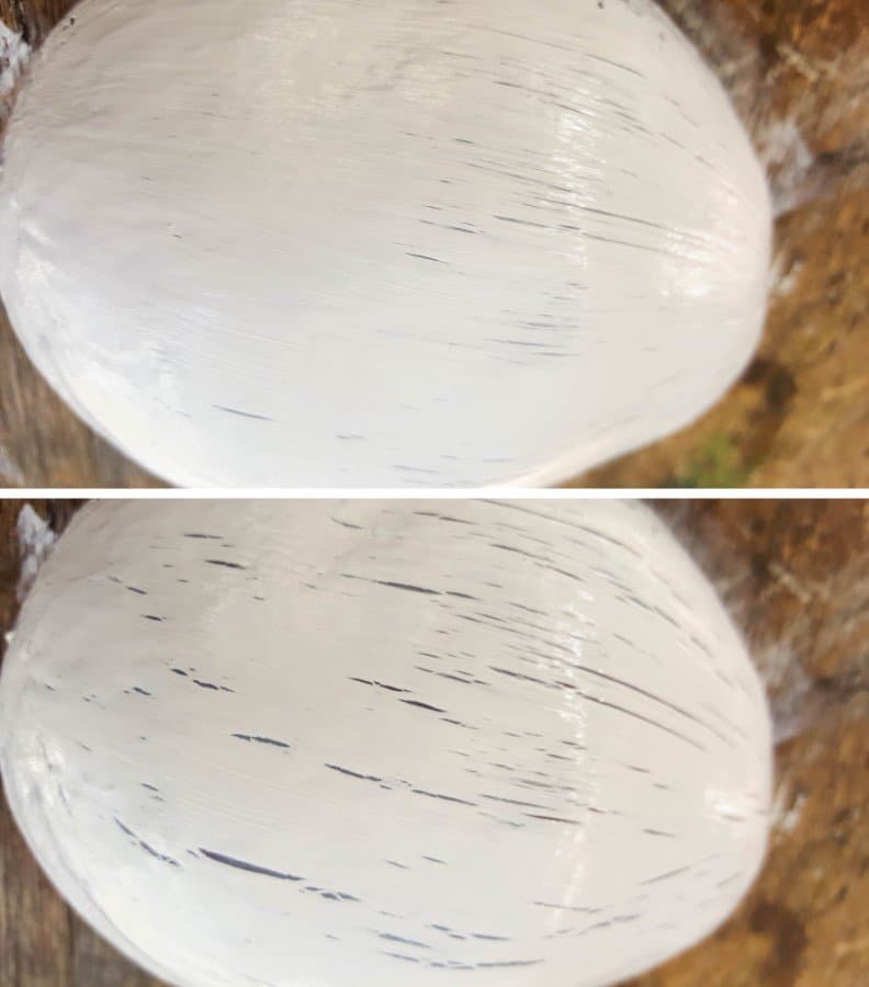 As the paint dries large cracks will start forming