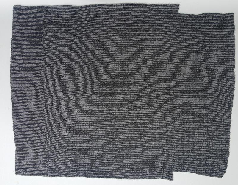 What the sweater should look like after the first cut