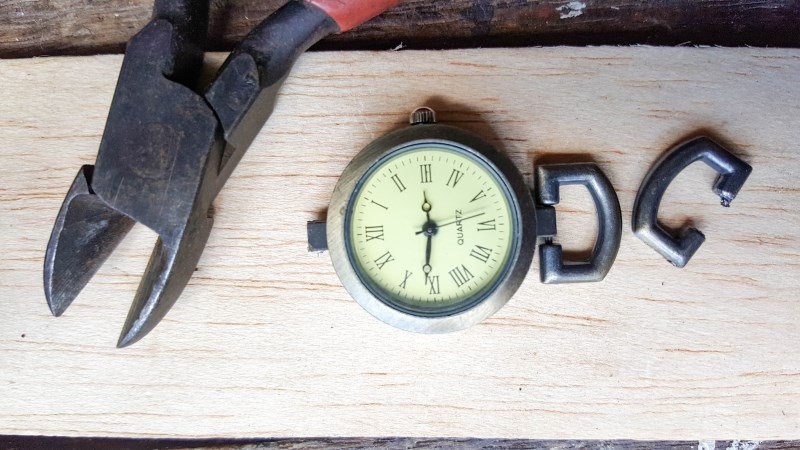 Remove the top lug from the wrist watch