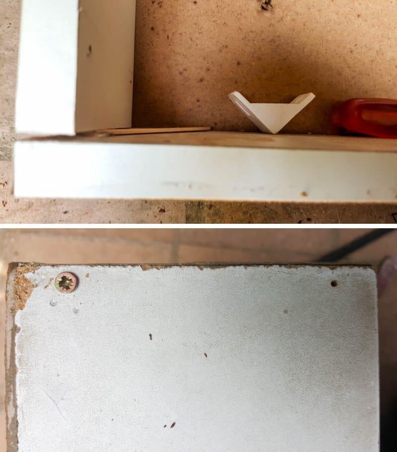 Re-glue any bits that have come unstuck
