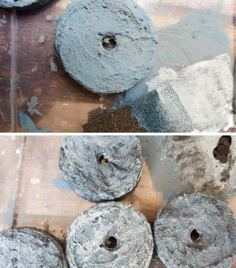 Use some blue, black and white paint to paint the wheels