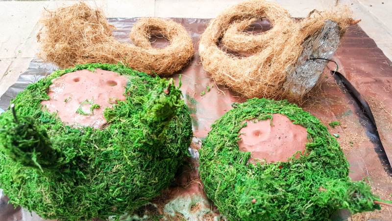 Cover the blob with moss