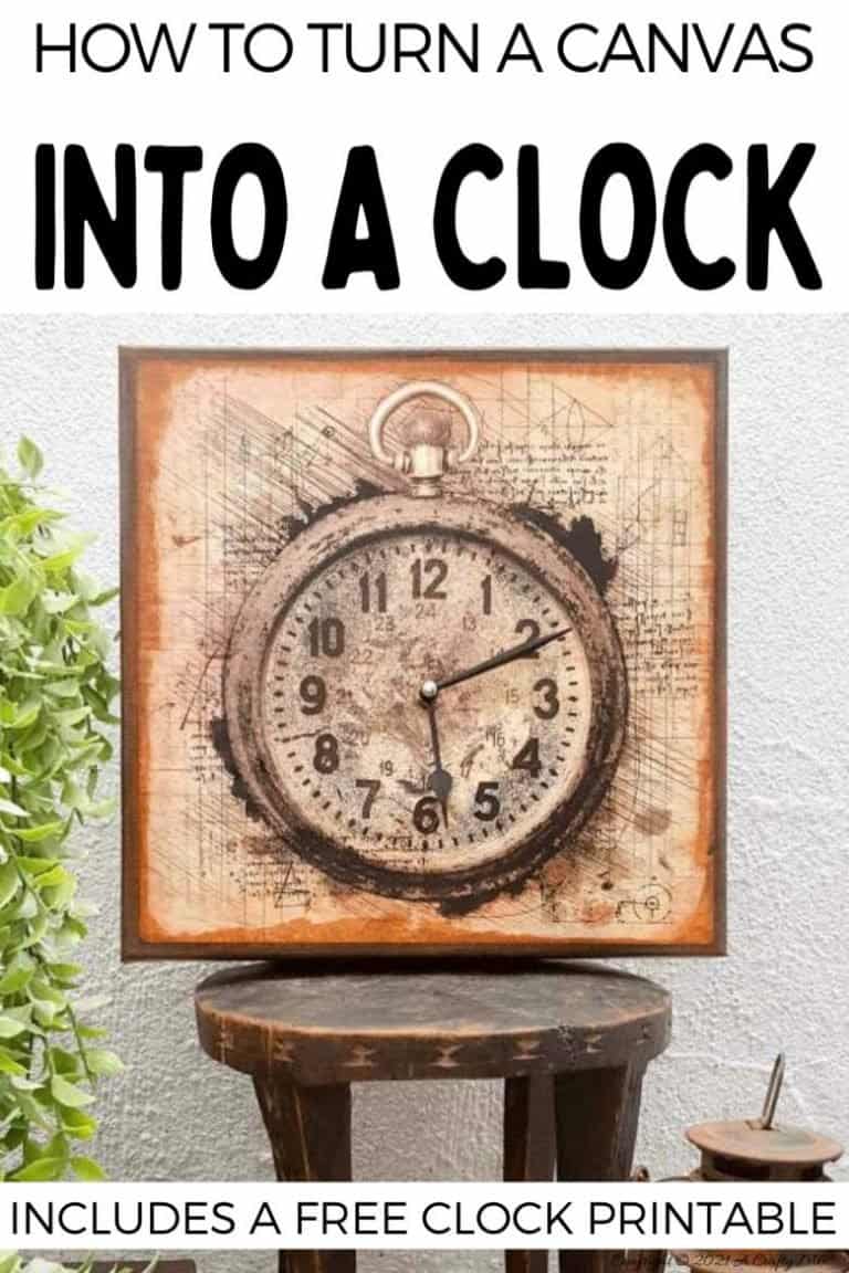 DIY Da Vinci Canvas Clock And Free Printable - A Crafty Mix