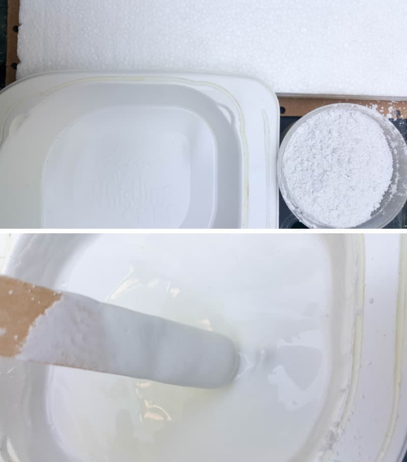 Mixing up a batch or homemade texture paste