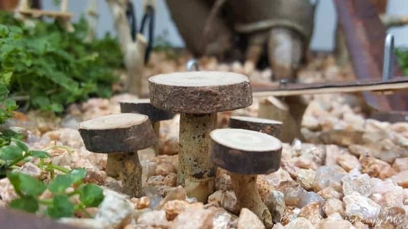 This photo-rich tutorial will show you how you can make your own fairy playground using what you have in your craft cupboard. No fancy tools needed and everything can be made in a morning #FairyGarden, #ACraftyMix, #Playground