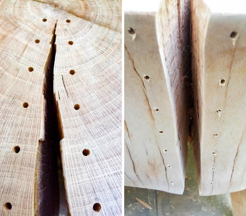 Drill holes on the marks you made earlier