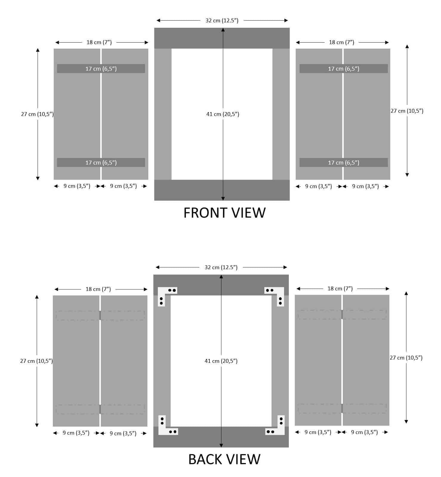 Rough shutter frame. Feel  free to adapt the measurements to suit your scrap wood
