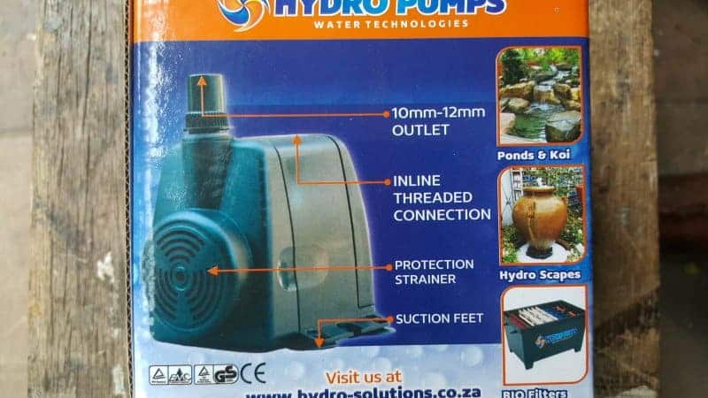 A small water pump used to make the CD Spindle water feature