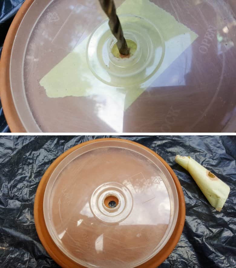 Use a drill to make a hole in the top of the CD case
