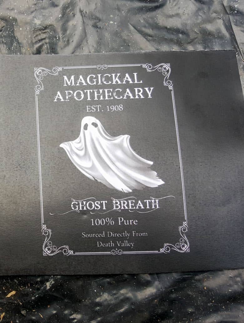 Print out the free "ghost breath" label
