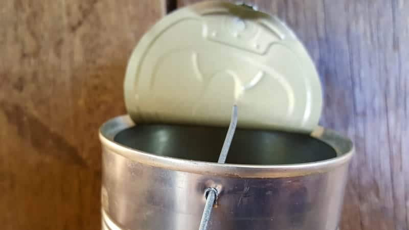 Push the wire through the hole