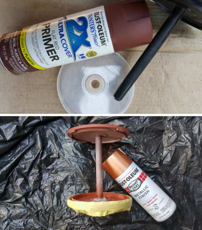 Paint the CD spindle to match your drip trays