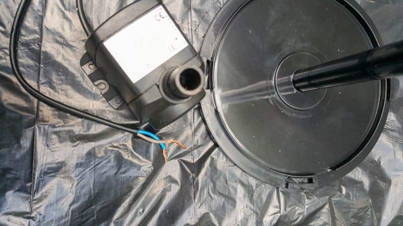 Remove the plug from the water pump