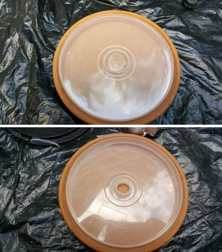 Use a drill to make a hole in the top of the CD case