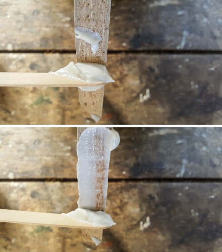 If you're using pressed board, seal the edges so the paint adheres properly