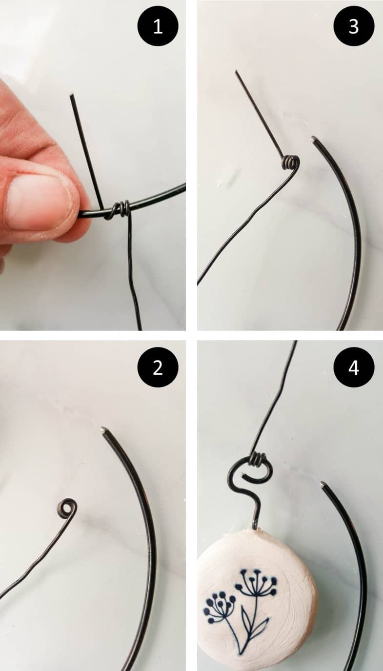 Coil the wire around a toothpick or thicker piece of wire