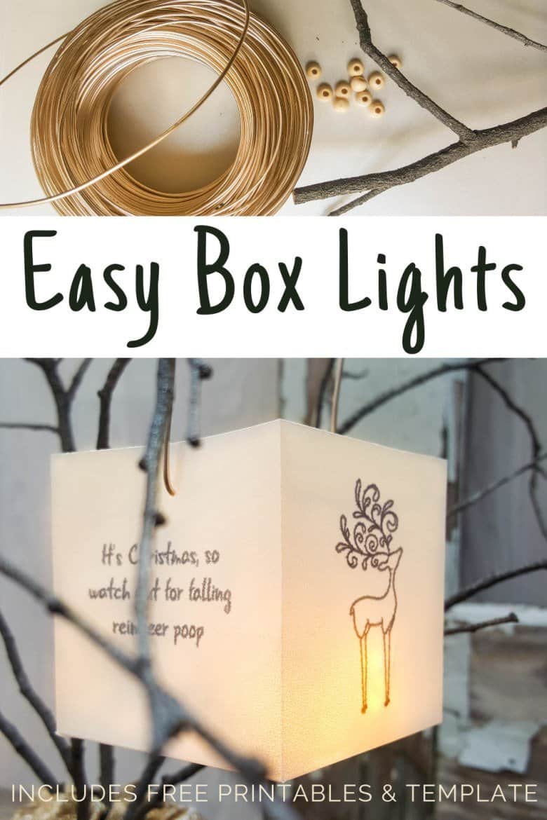 When unexpected guests tell you they'll be popping round later and you haven't started decorating for Christmas yet, then these 10-minute budget-friendly Christmas box lights are just the thing you need. #ChristmasLightsDIY #ACraftyMIx #BoxLights #EasyCrafts