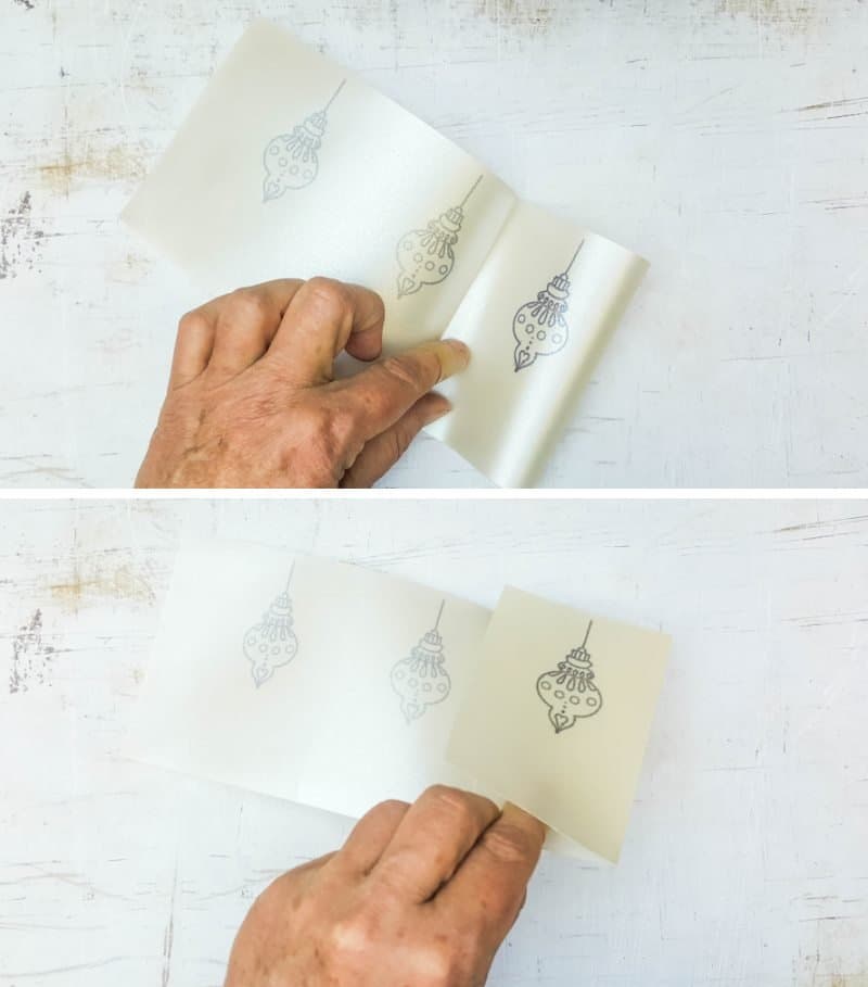 Fold one end to the middle mark