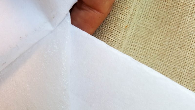 The glue side of the interfacing has small bumps