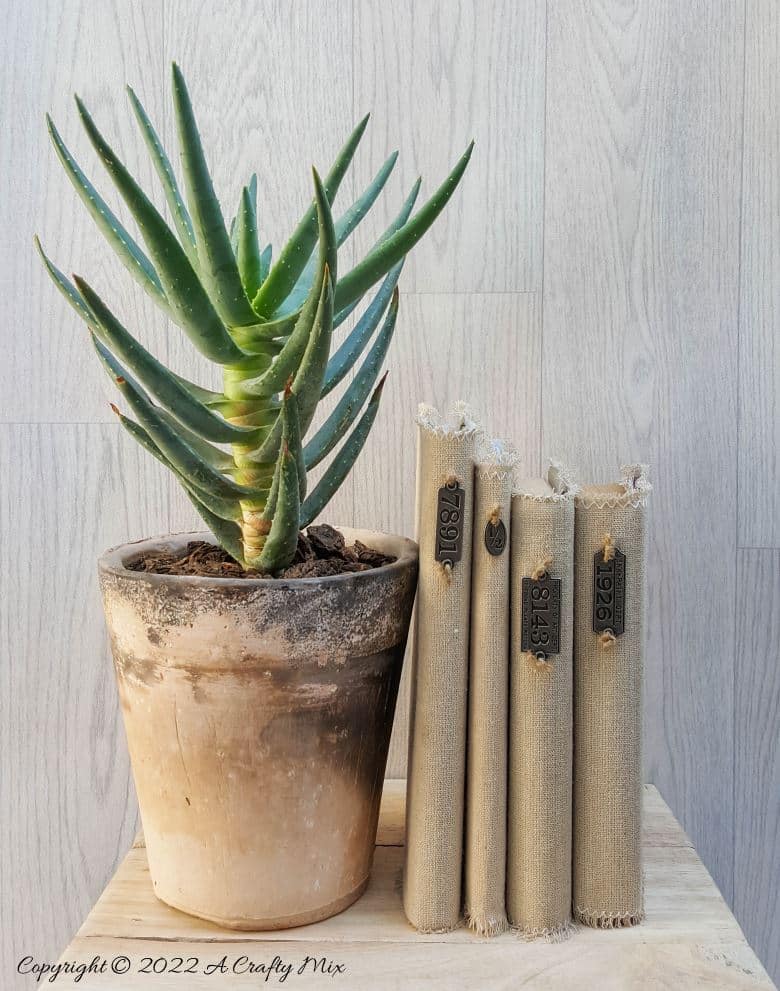 Do you like making a stylish statement while indulging your reading obsession? Then you&rsquo;re going to love these easy to make linen book covers with metal tags. Not only can you dress up your old or new books up in new attire, but you can customise the tutorial to suit your d&eacute;cor style. #DIYBookCovers #ACraftyMix #StylishBooks