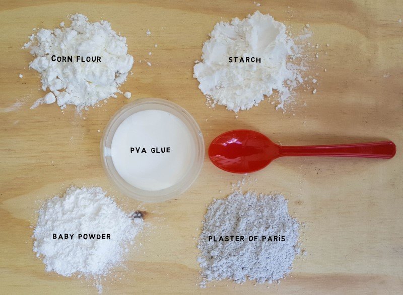 You can use cornflour, starch, baby powder or Plaster of Paris to make texture paste
