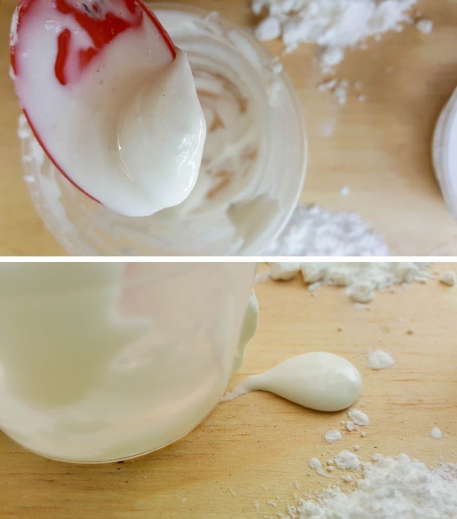 Texture paste should hold it shape after mixing