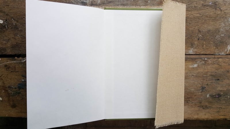 Place the book cover on the book