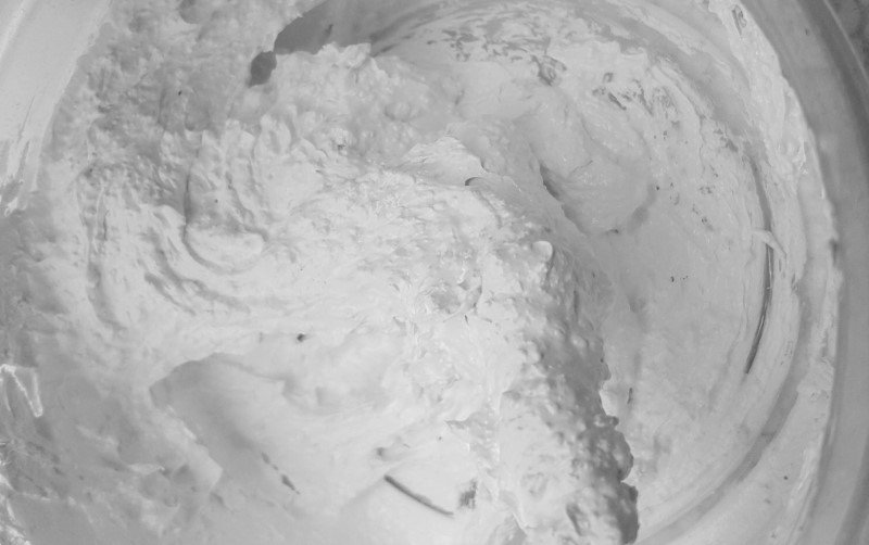 Close up of texture paste mixed with Plaster of Paris
