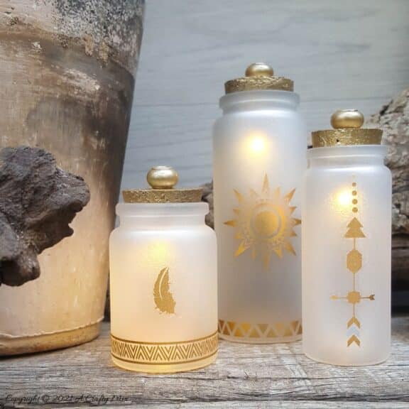 20Minute Glass Bottle Lights With Gold Accents A Crafty Mix