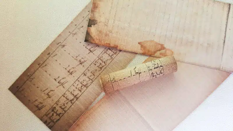 Cutout the scroll printables and roll up