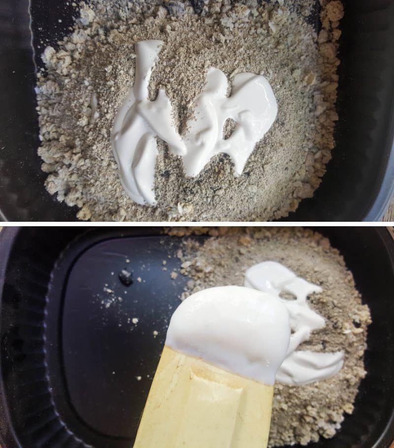Making the cold charcoal ash texture paste