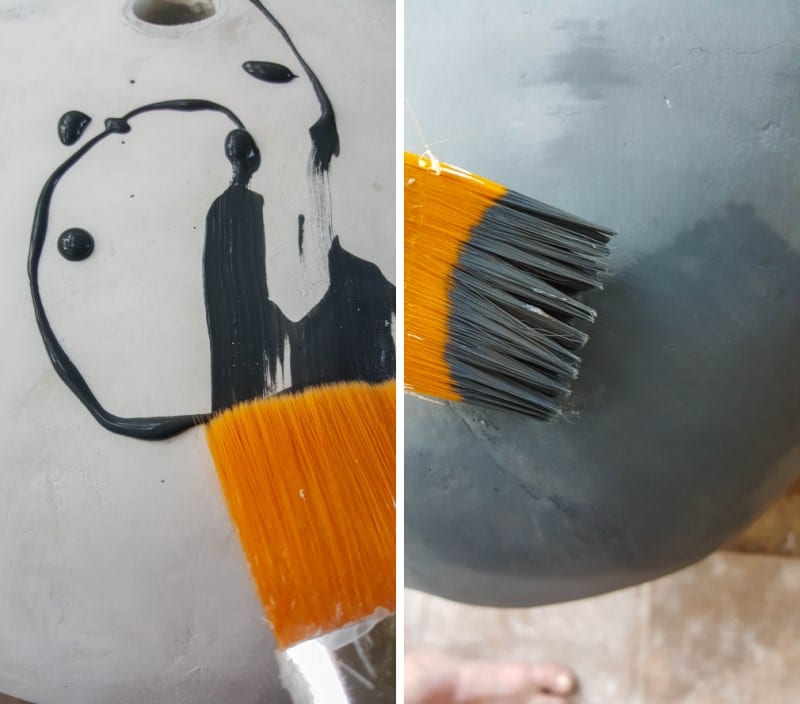 Paint the vase grey