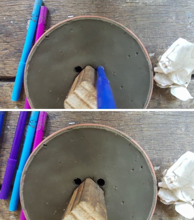 Remove the pens after the concrete has set