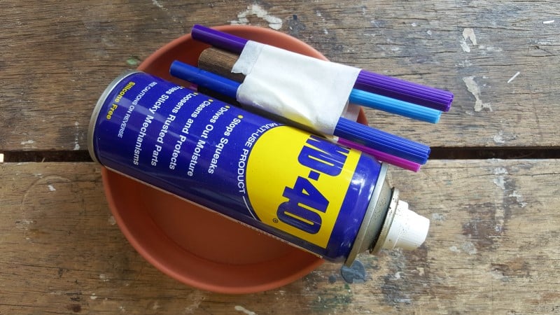 Spray the drip trays with a release agent