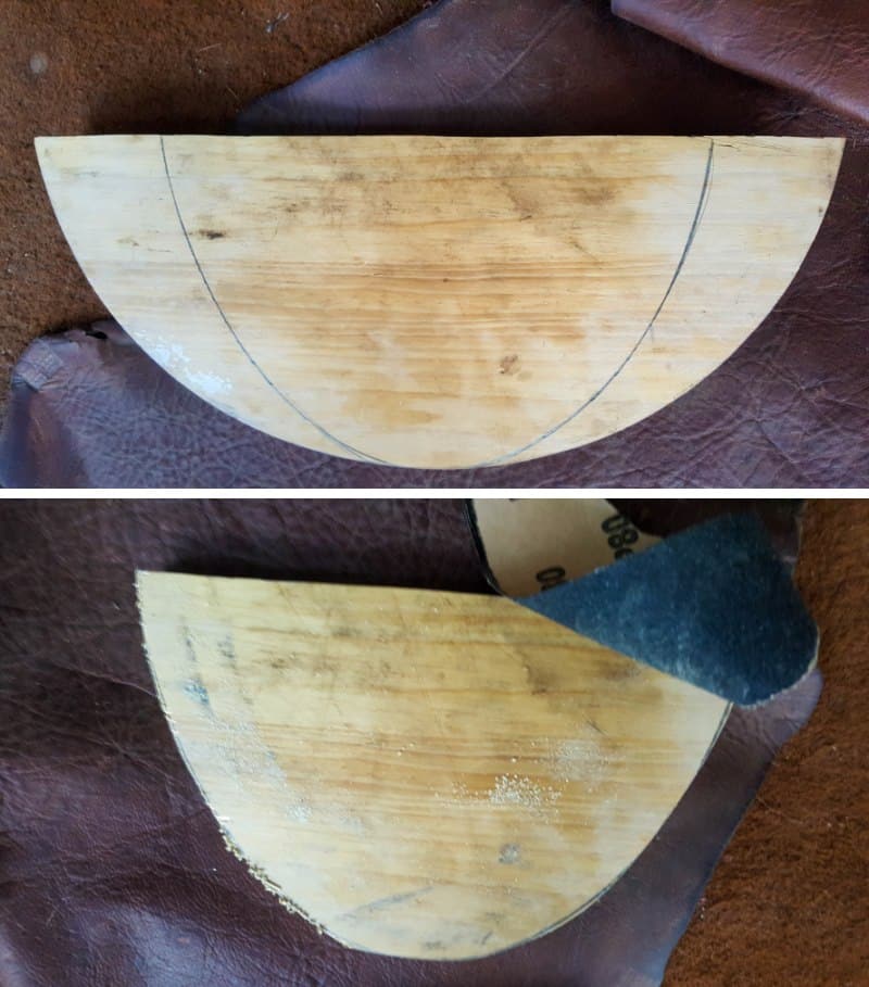 Cut the board in a half circle