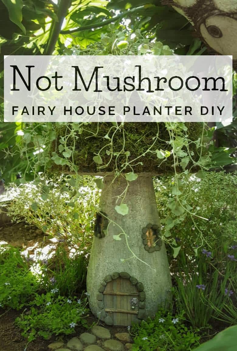 We all need a little fun and magic in the garden, which is why we made this &ldquo;Not Mushroom&rdquo; fairy house planter. And while the mushroom looks like it was cast in concrete, it actually uses a large polystyrene form as a base. Come see how we made this one. #Gardendecor #Acraftymix #fairygarden