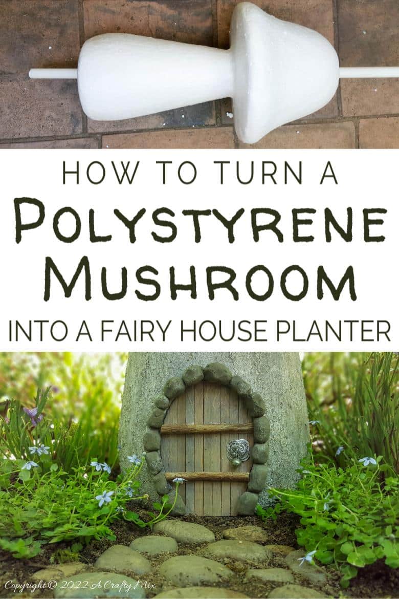 We all need a little fun and magic in the garden, which is why we made this &ldquo;Not Mushroom&rdquo; fairy house planter. And while the mushroom looks like it was cast in concrete, it actually uses a large polystyrene form as a base. Come see how we made this one. #Gardendecor #Acraftymix #fairygarden