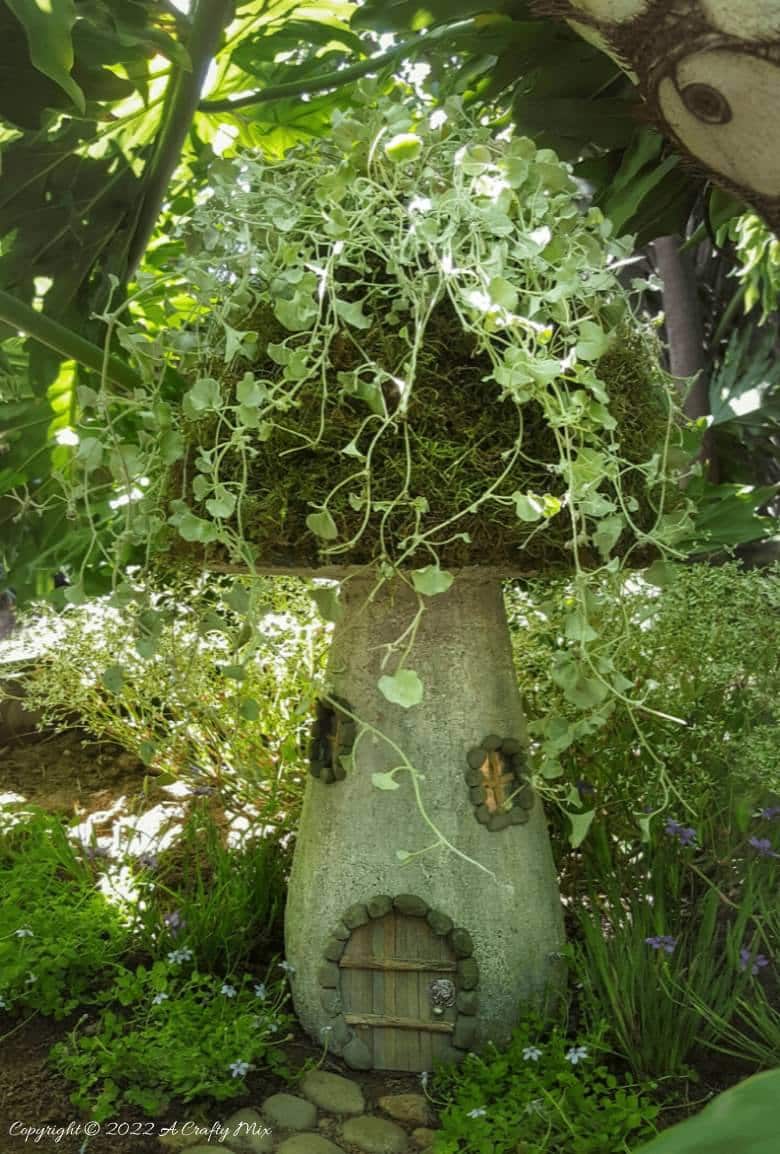 We all need a little fun and magic in the garden, which is why we made this &ldquo;Not Mushroom&rdquo; fairy house planter. And while the mushroom looks like it was cast in concrete, it actually uses a large polystyrene form as a base. Come see how we made this one. #Gardendecor #Acraftymix #fairygarden