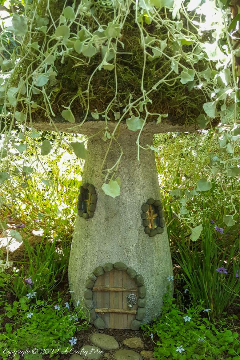 We all need a little fun and magic in the garden, which is why we made this &ldquo;Not Mushroom&rdquo; fairy house planter. And while the mushroom looks like it was cast in concrete, it actually uses a large polystyrene form as a base. Come see how we made this one. #Gardendecor #Acraftymix #fairygarden
