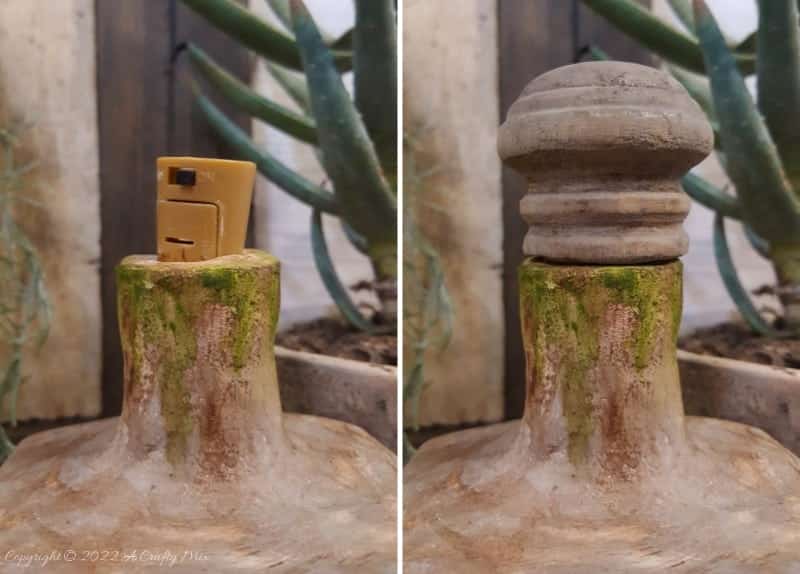 Welcome, fairy lovers! I had so much fun creating this feathered fairy throne in a fantasy bottle after seeing altered bottles in my Pinterest feed. It lights up and once I had everything figured out, it was really easy to make too. #ACraftyMix #AlteredBottle